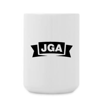 Emblème / Logo de l’enterrement de vie de garçon - Grande tasse 440 ml - blanc - Devant