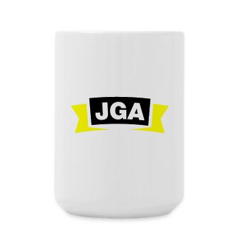 Emblème / Logo de l’enterrement de vie de garçon - Grande tasse 440 ml - blanc - Devant