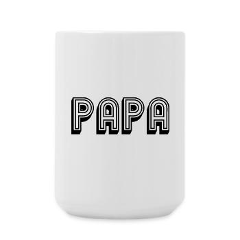 FATHER'S DAY. HAPPY FATHER'S DAY. DAD. HAPPY BIRTHDAY. - Large Mug 440 ml - white - Front