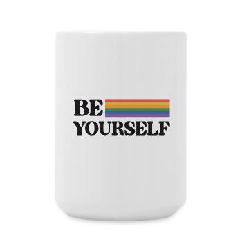 LGBT Pride Month - Be Yourself - Large Mug 440 ml - white - Front