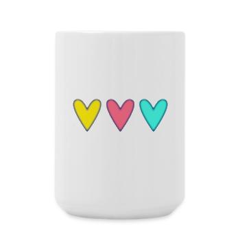 COEUR. MERCI. MAÎTRESSE. MAÎTRE. MERCI MAÎTRESSE. - Grande tasse 440 ml - blanc - Devant