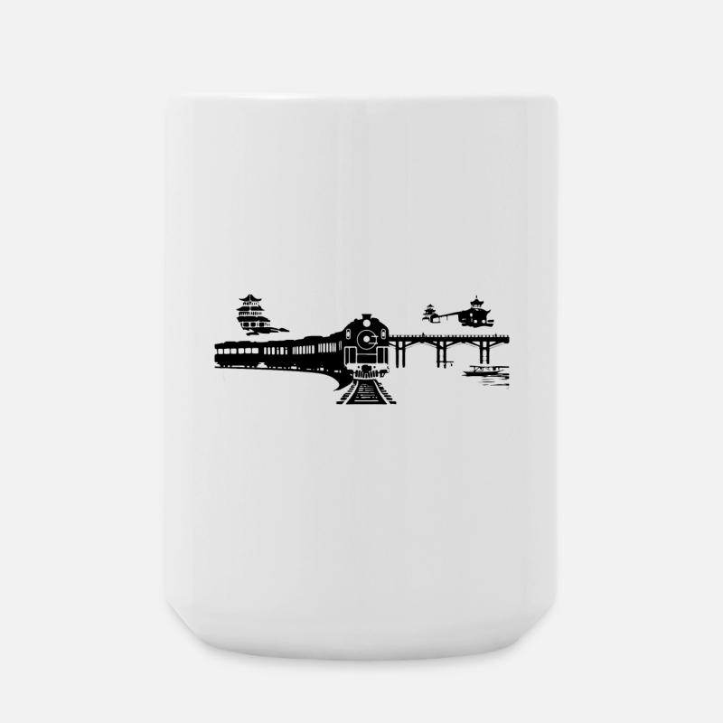 Eisenbahn - Große Tasse 440 ml - Weiß