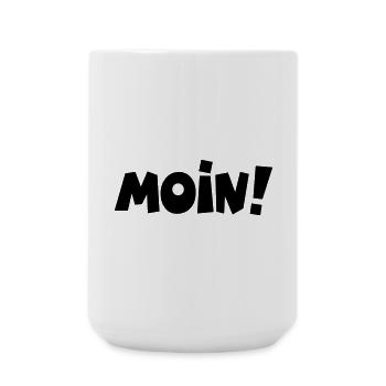 Moin! - Große Tasse 440 ml - Weiß - Vorne