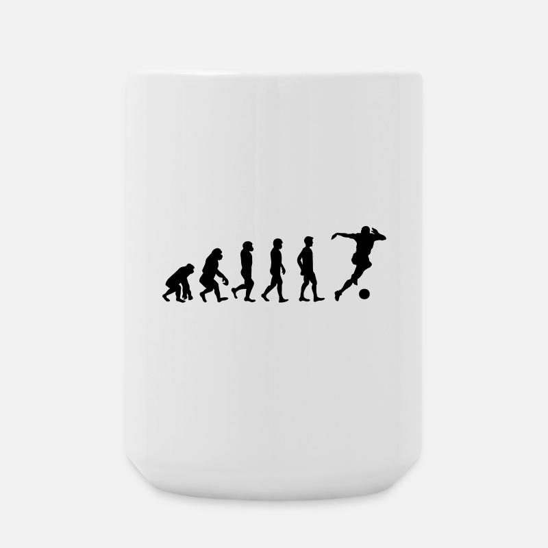 Fussballer Evolution - Große Tasse 440 ml - Weiß