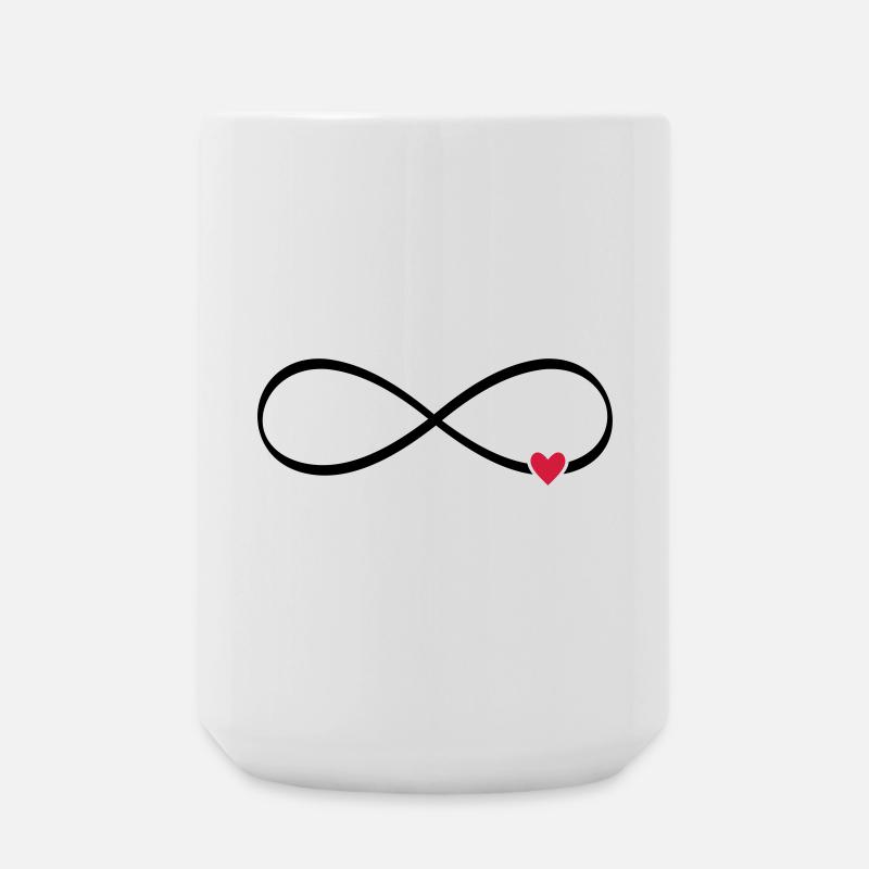 Unendlichkeits Zeichen unendlich Herz Liebe - Große Tasse 440 ml - Weiß