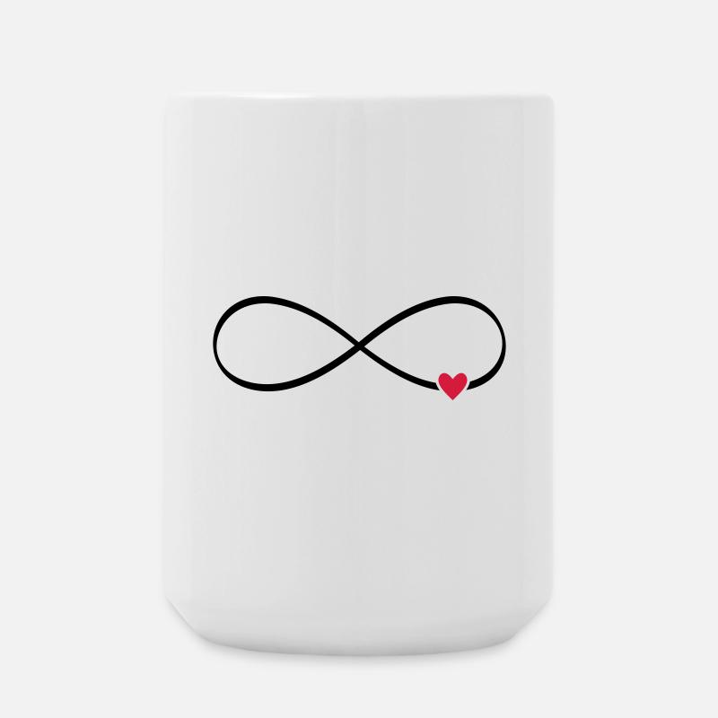 Herz unendlichkeit Zeichen Symbol Geschenk - Große Tasse 440 ml - Weiß
