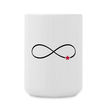 Star infinity symbol infinity sign - Large Mug 440 ml - white - Front