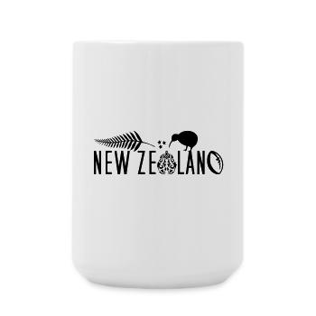 Neuseeland Kiwi Segeln Rugby Maori - Große Tasse 440 ml - Weiß - Vorne