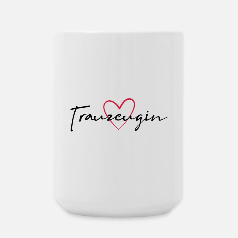 Trauzeugin Herz Junggesellinnenabschied - Große Tasse 440 ml - Weiß