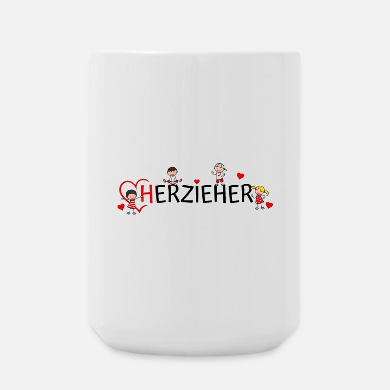 Erzieher Herzieher - Große Tasse 440 ml - Weiß