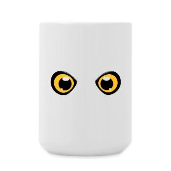 two shining eyes of an owl - Large Mug 440 ml - white - Front