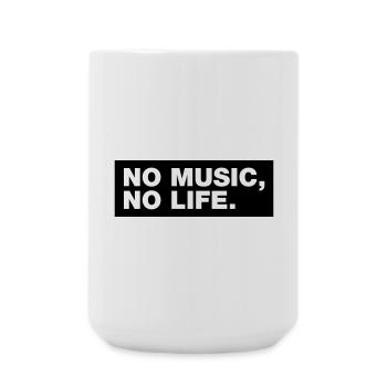 No Music No Life - Large Mug 440 ml - white - Front