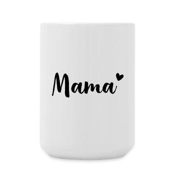 Mama Herz - Geschenkidee - Muttertag Geburtstag - Große Tasse 440 ml - Weiß - Vorne