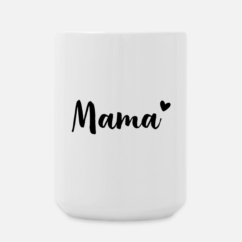 Mama Herz - Geschenkidee - Muttertag Geburtstag - Große Tasse 440 ml - Weiß
