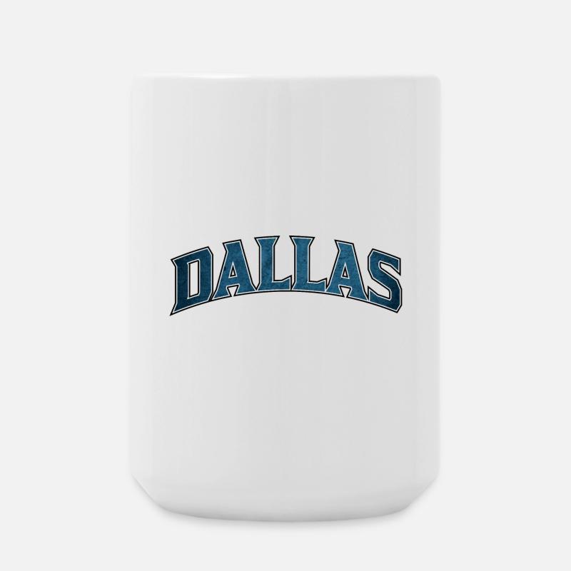 Dallas Arc Blau Vintage - Große Tasse 440 ml - Weiß