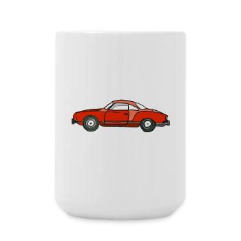 Roter Oldtimer Seitenansicht - Große Tasse 440 ml - Weiß - Vorne
