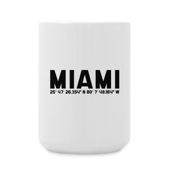 Miami Coordinates Graphic - Large Mug 440 ml - white - Front