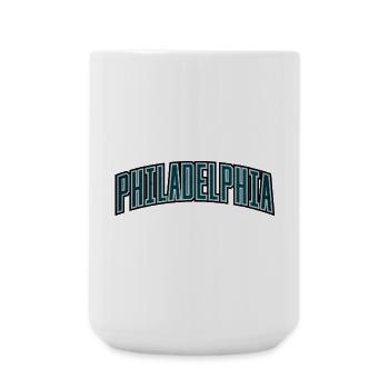 Philadelphia Arc Typo - Large Mug 440 ml - white - Front