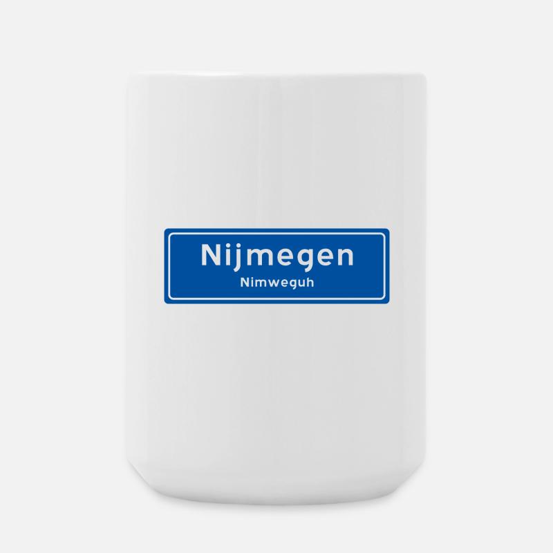 Nijmegen place name sign - Large Mug 440 ml - white