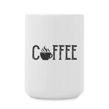 Coffee Cafe Kaffee Symbol Logo icon Illustration - Große Tasse 440 ml - Weiß - Vorne
