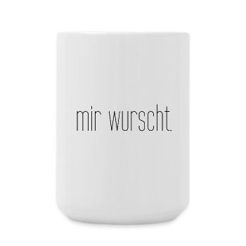 mir wurscht - Große Tasse 440 ml - Weiß - Vorne