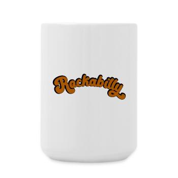 Rockabilly Retro Design in Vintage Art - Large Mug 440 ml - white - Front
