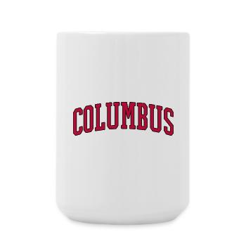 Columbus Arch Vintage Logo - Große Tasse 440 ml - Weiß - Vorne
