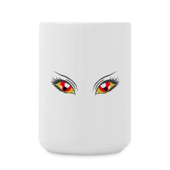 Augen Paar, Dämonin, Halloween Outfit, für mama - Große Tasse 440 ml - Weiß - Vorne