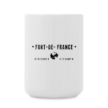 Fort-de-France Martinique Coordonnées - Grande tasse 440 ml - blanc - Devant
