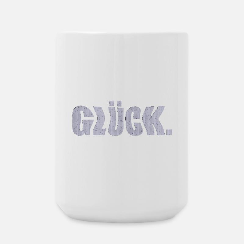 glück - Große Tasse 440 ml - Weiß