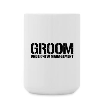 Groom sous la nouvelle direction drôle de célibataire - Grande tasse 440 ml - blanc - Devant