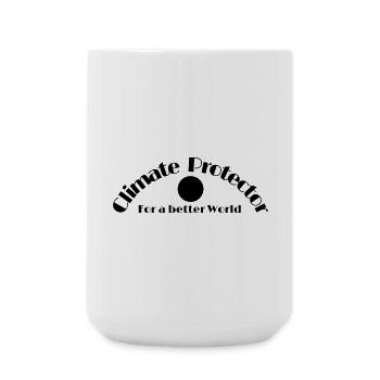 Klimaschutz Statement Climate Protector - Große Tasse 440 ml - Weiß - Vorne