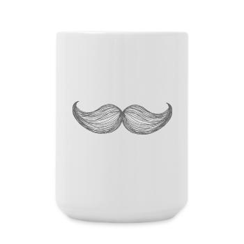 Mustache - Large Mug 440 ml - white - Front