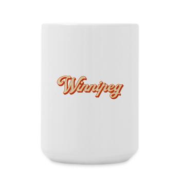 Winnipeg Retro Schriftzug - Große Tasse 440 ml - Weiß - Vorne