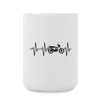 Simson s50 Herzschlag DDR Osten Symbol Puls icon - Große Tasse 440 ml - Weiß - Vorne