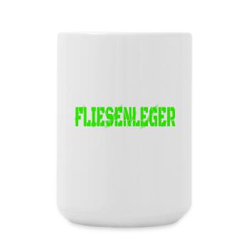Fliesenleger Design - Große Tasse 440 ml - Weiß - Vorne