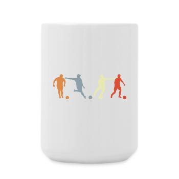 Fußballspieler Zeichnung - Große Tasse 440 ml - Weiß - Vorne