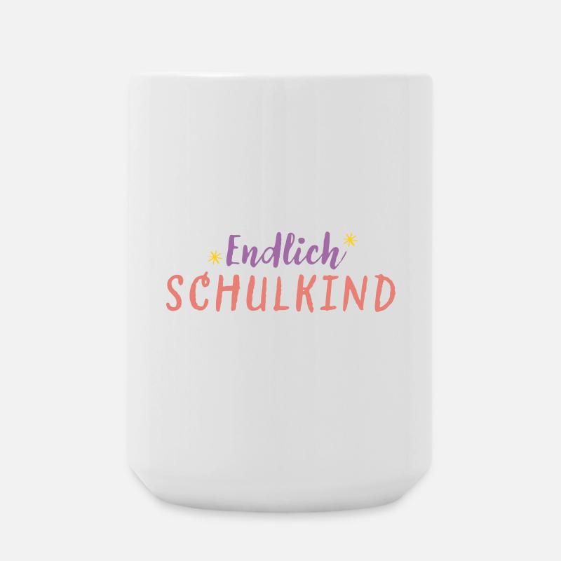 Endlich Schulkind - Große Tasse 440 ml - Weiß