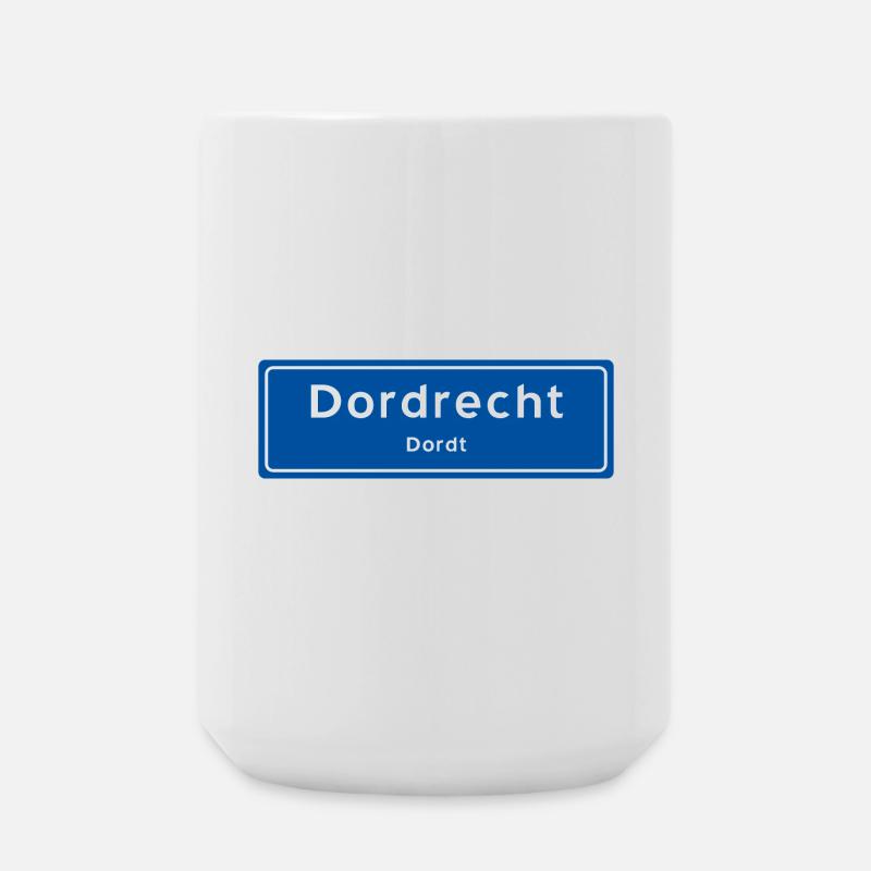 Dordrecht place name sign - Large Mug 440 ml - white