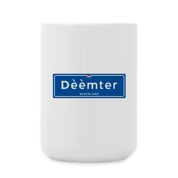 Panneau de nom de lieu Dèèèmter (Deventer) - Grande tasse 440 ml - blanc - Devant