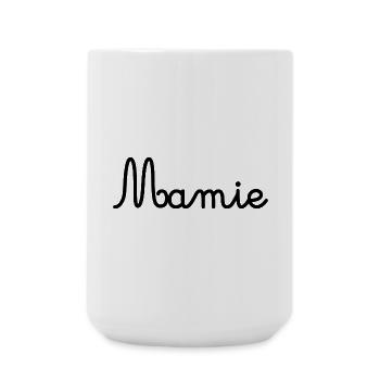 MAMIE. GRAND-MERE. FÊTE DES MÈRES. BONNE FÊTE - Grande tasse 440 ml - blanc - Devant