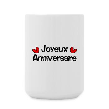 JOYEUX ANNIVERSAIRE - Grande tasse 440 ml - blanc - Devant