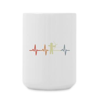 Archer heart palpitations - Large Mug 440 ml - white - Front