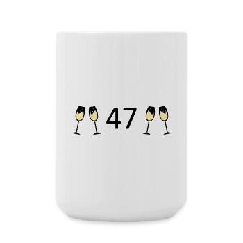 47th Birthday 47 Years Anniversary 47 Years Number 47 - Large Mug 440 ml - white - Front