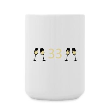 33rd Birthday 33 Years Anniversary 33 Years Number 33 - Large Mug 440 ml - white - Front