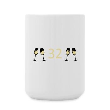 32nd Birthday 32 Years Anniversary 32 Years Number 32 - Large Mug 440 ml - white - Front