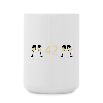 42nd Birthday 42 Years Anniversary 42 Years Number 42 - Large Mug 440 ml - white - Front