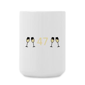 47th Birthday 47 Years Anniversary 47 Years Number 47 - Large Mug 440 ml - white - Front