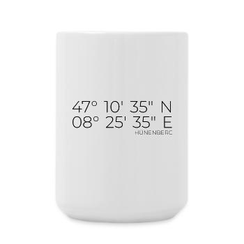 Koordinaten Hünenberg - Große Tasse 440 ml - Weiß - Vorne