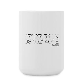 Koordinaten Aarau Kanton Aargau - Große Tasse 440 ml - Weiß - Vorne